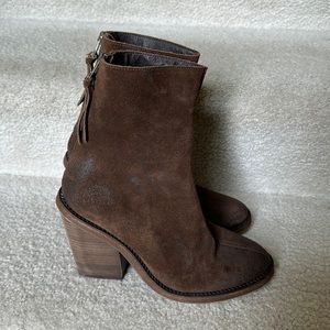 Free People Leather Suede Ankle Boots
